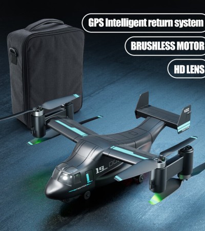 Remote Toys Drone with Camera Big RC V-22 GPS Drone Brushless with Backpack