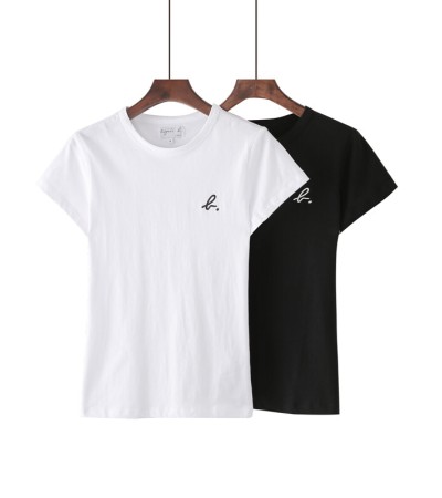 PALEESIJA Compassionate Agnes B. Small B Round Neck Cotton Short-sleeved T-shirt Women