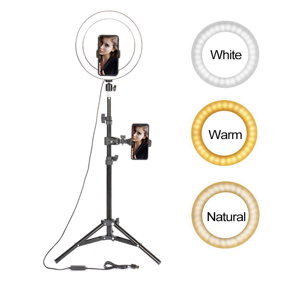 10" LED Ring Light Photographic Selfie Ring Lighting with Stand for Smartphone Youtube Makeup Video Studio Tripod Ring Light 
